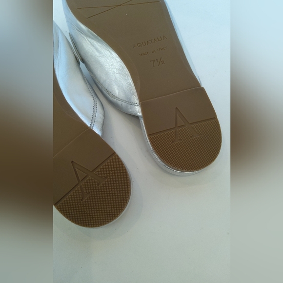 AQUATALIA Jayleen silver metallic slip on mules - Picture 6 of 10